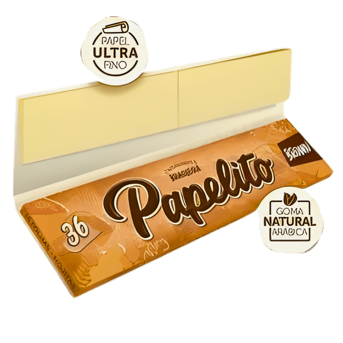 Seda Papelito Brown King Size C/ Piteira - Livreto C/36 Sedas - Imagem 2