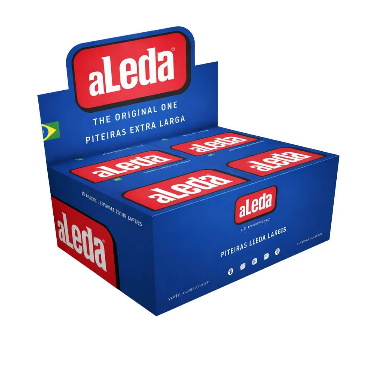 Piteira de Papel Aleda Azul Extra Larga - Display C/20 livretos - Imagem 3
