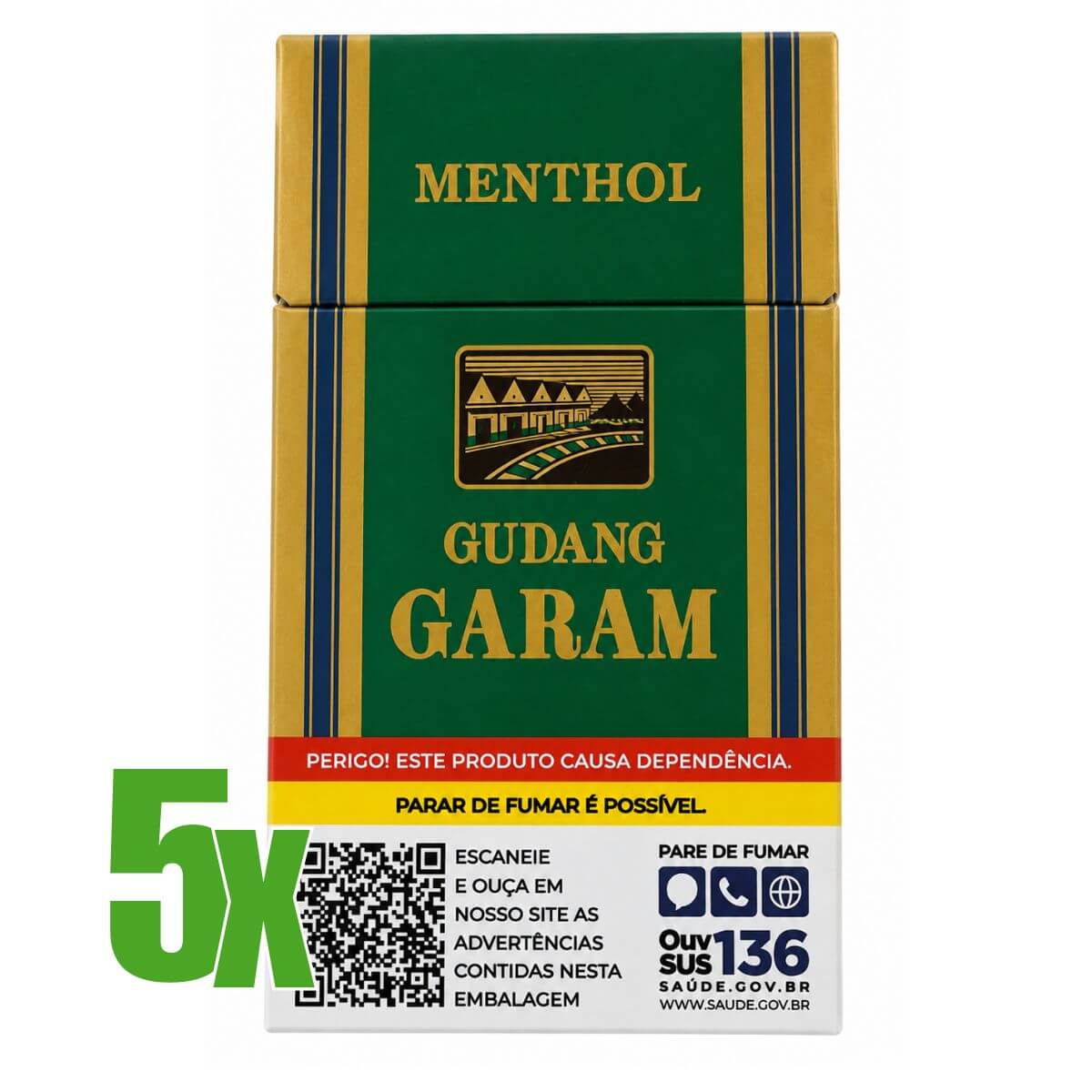 Cigarro Gudang Garam Nacional - Menta 5 Maços