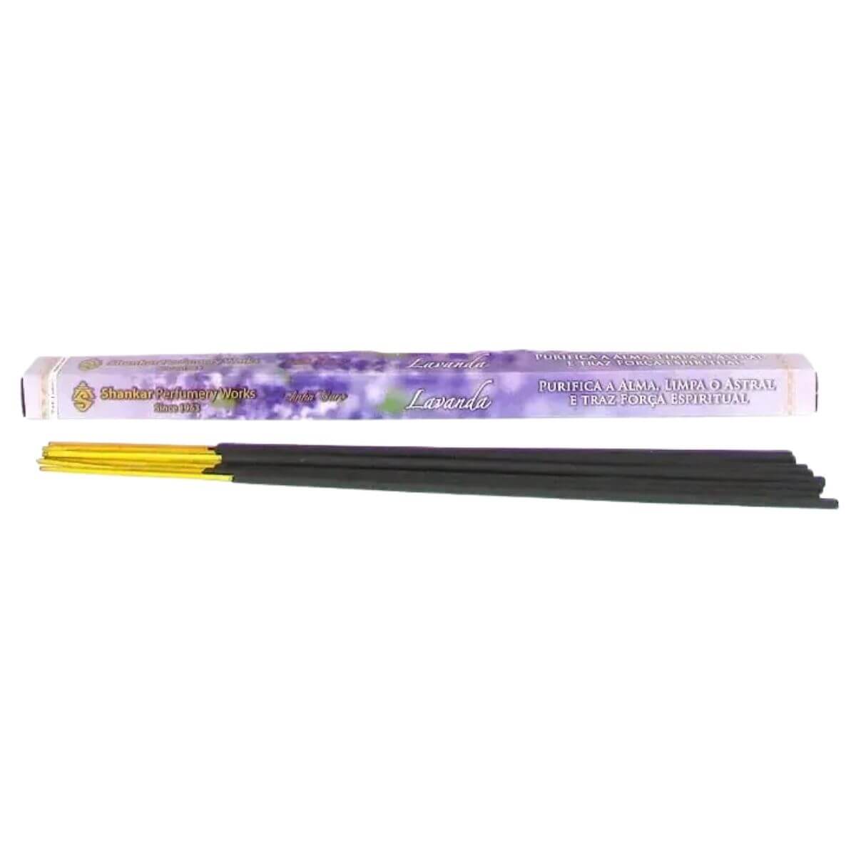 Incenso Shankar Linha Ouro Aroma Lavanda - Display C/25 Unidades