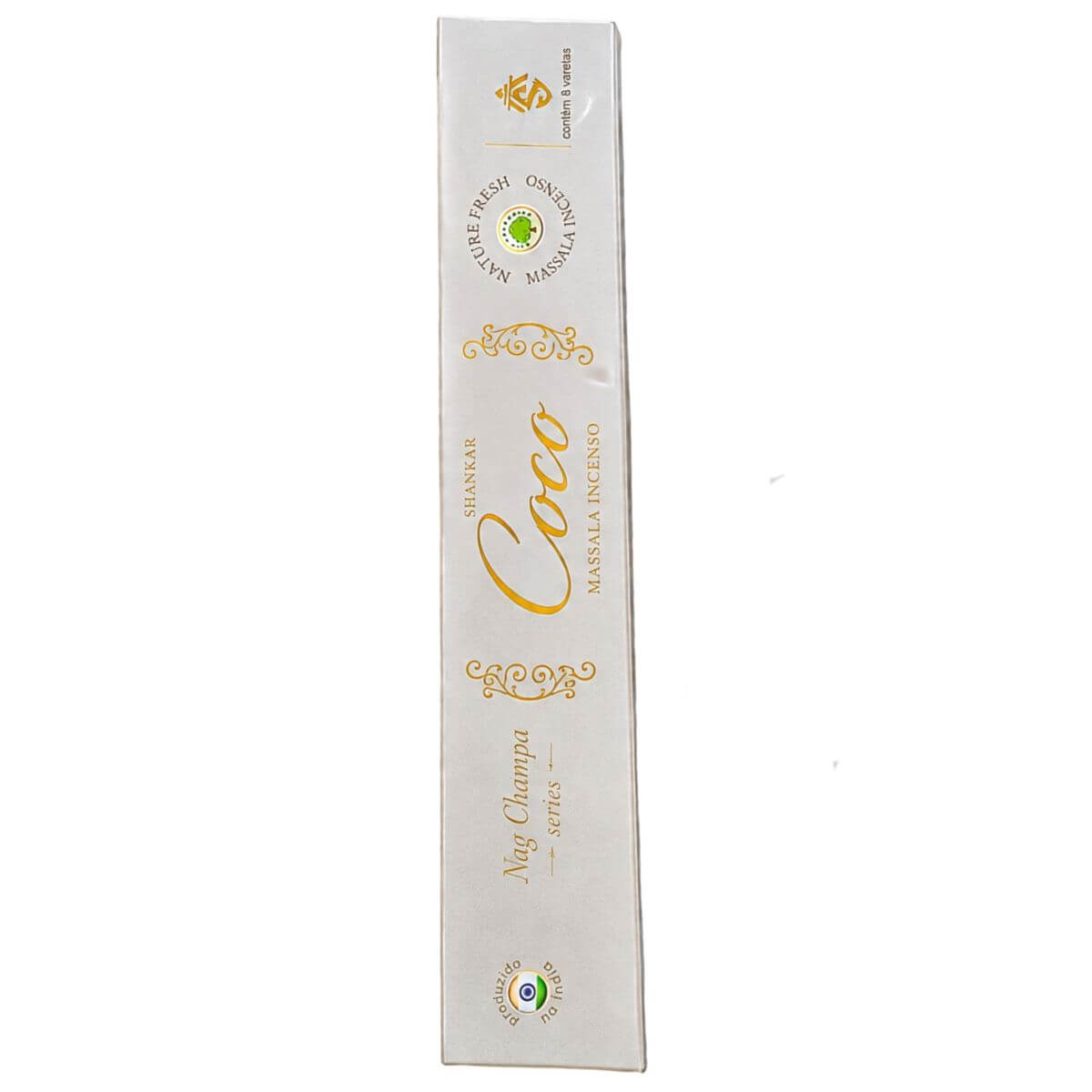 Incenso Shankar Linha Massala Nag Champa Aroma Coco - Unidade C/8 Varetas